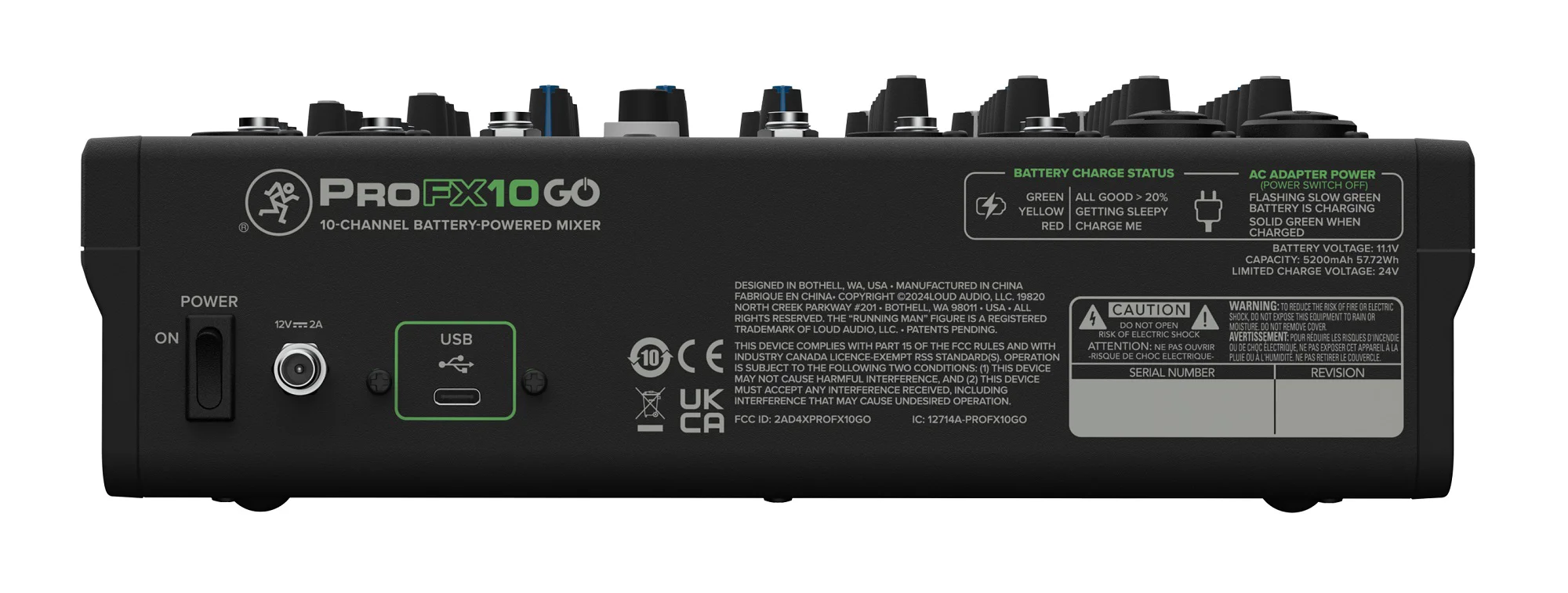 Mackie ProFX10 GO - Hinteransicht