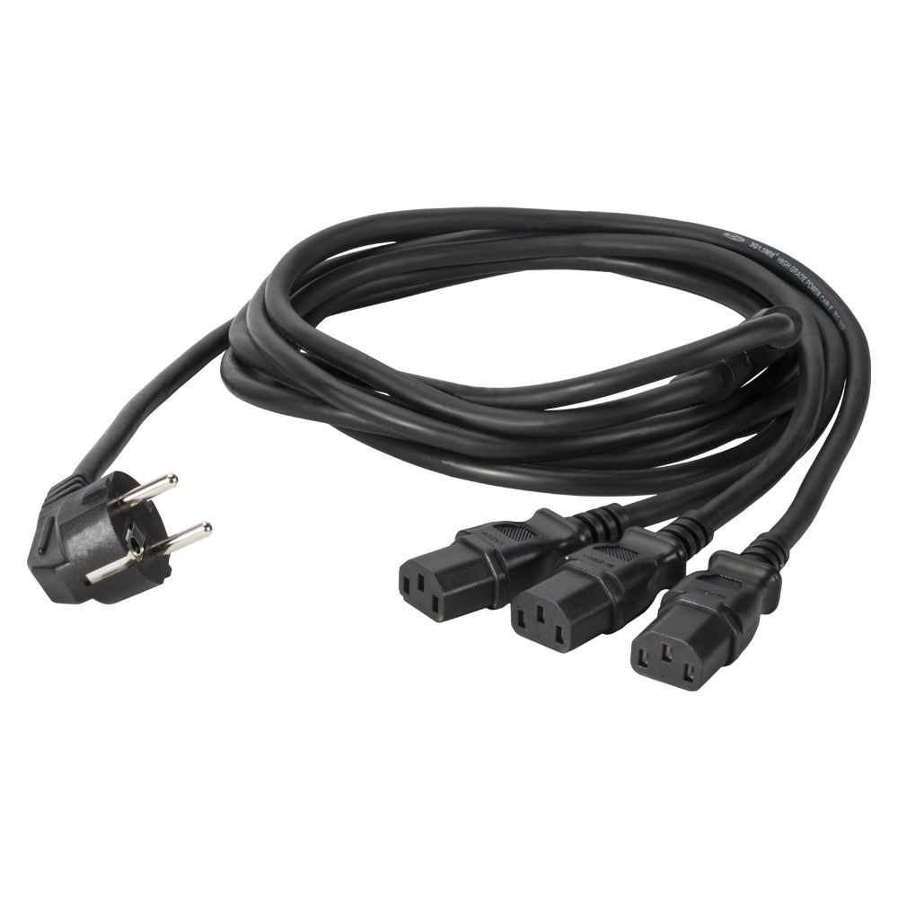 3-fach Schuko Kaltgerätekabel Splitter