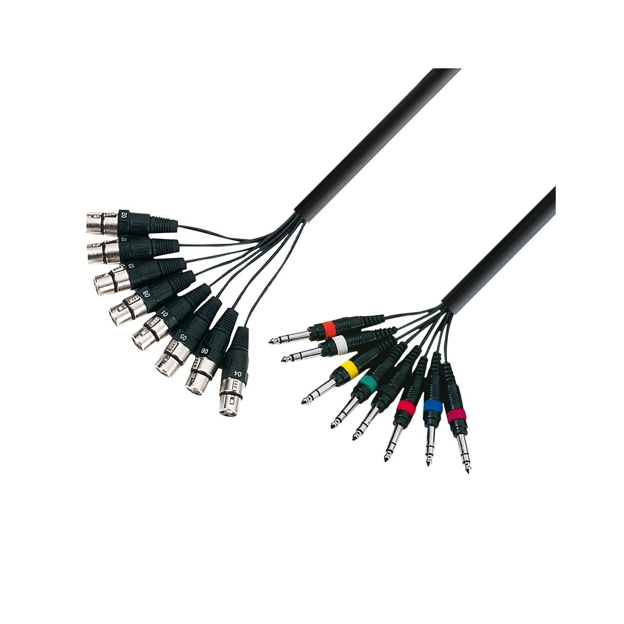 Multicore Kabel 8x XLR female auf 8x6,3mm Klinke stereo 5m