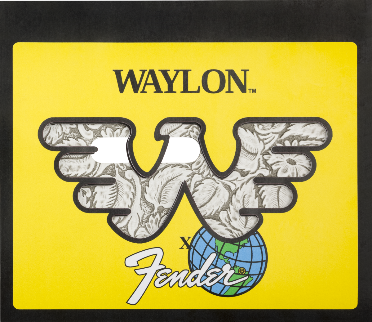 Waylon Jennings Leather Pickguard, Black