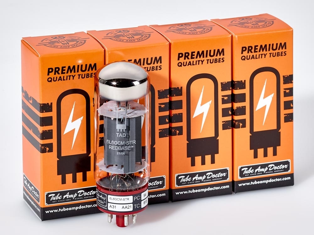 6L6GCM-STR Redbase, Premium Matched Quartet (4 tubes)