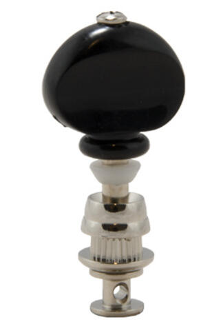 6B Champion Ukulele Pegs with Black Button - 4 pcs. - Nickel