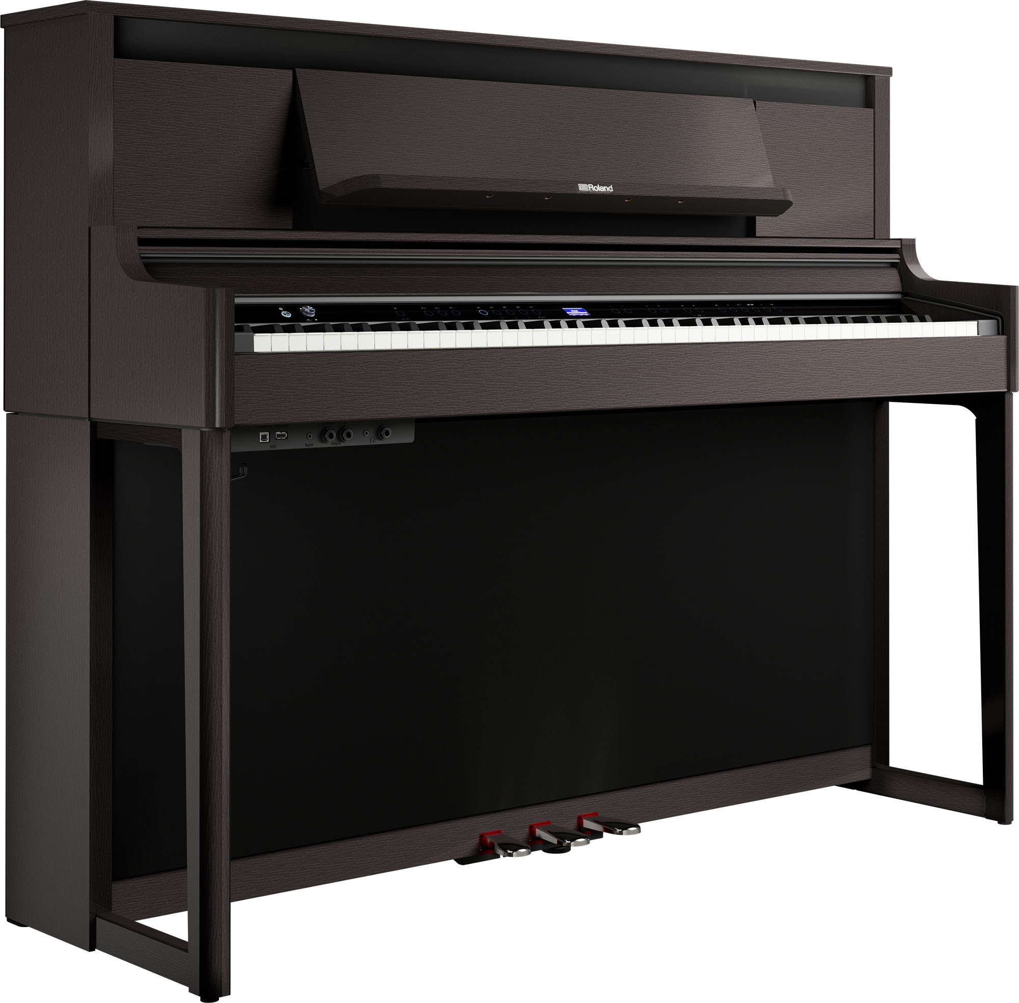 Roland LX-6 DR Digitalpiano – Vorderansicht in dunklem Palisander
