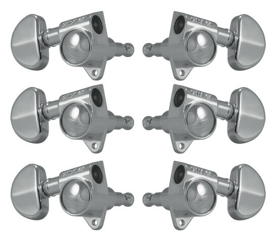 102C Original Rotomatics with Round Button - Guitar Machine Heads, 3 + 3 - Chrome