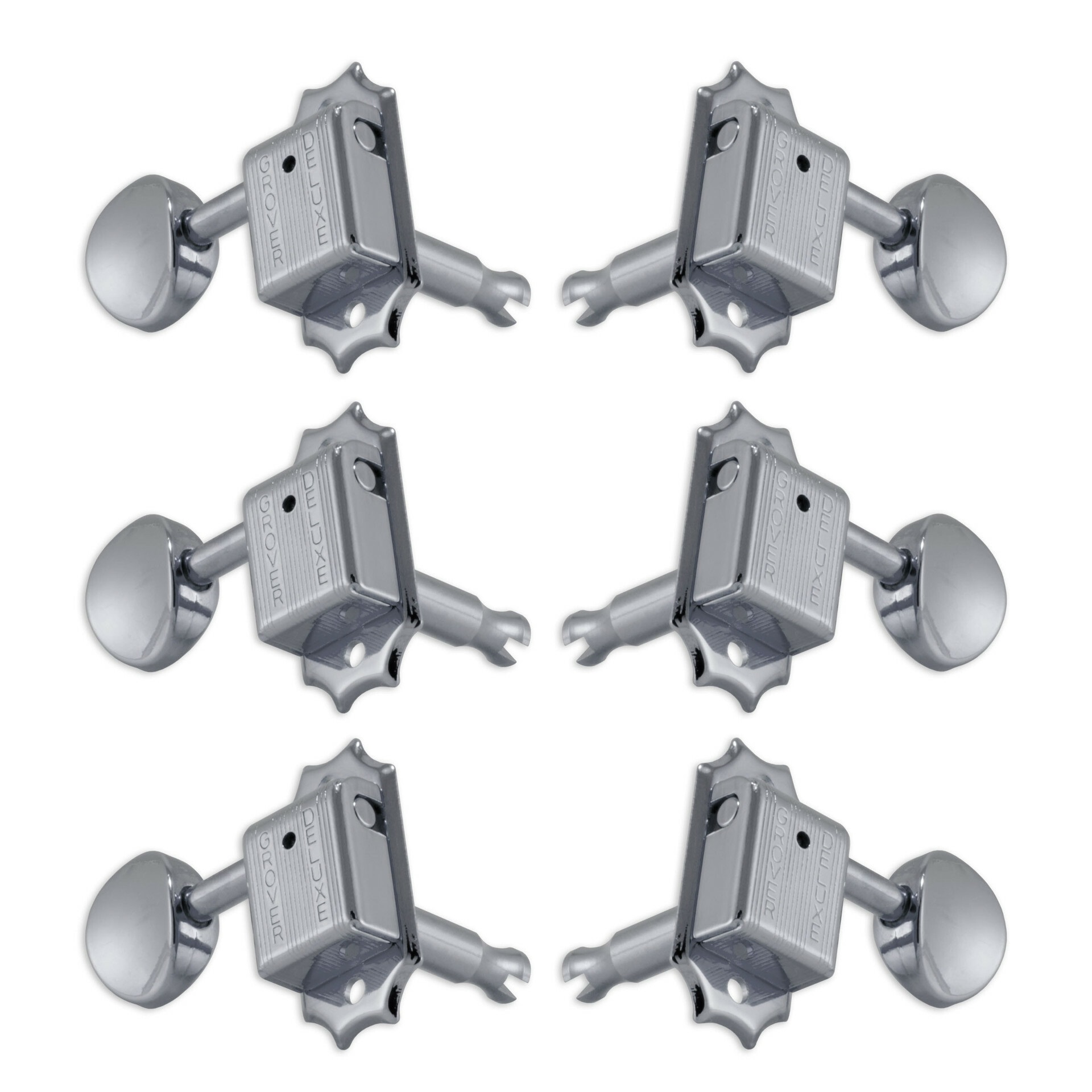 133C Deluxe Guitar Machines - Guitar Machine Heads, 3 + 3 - Chrome