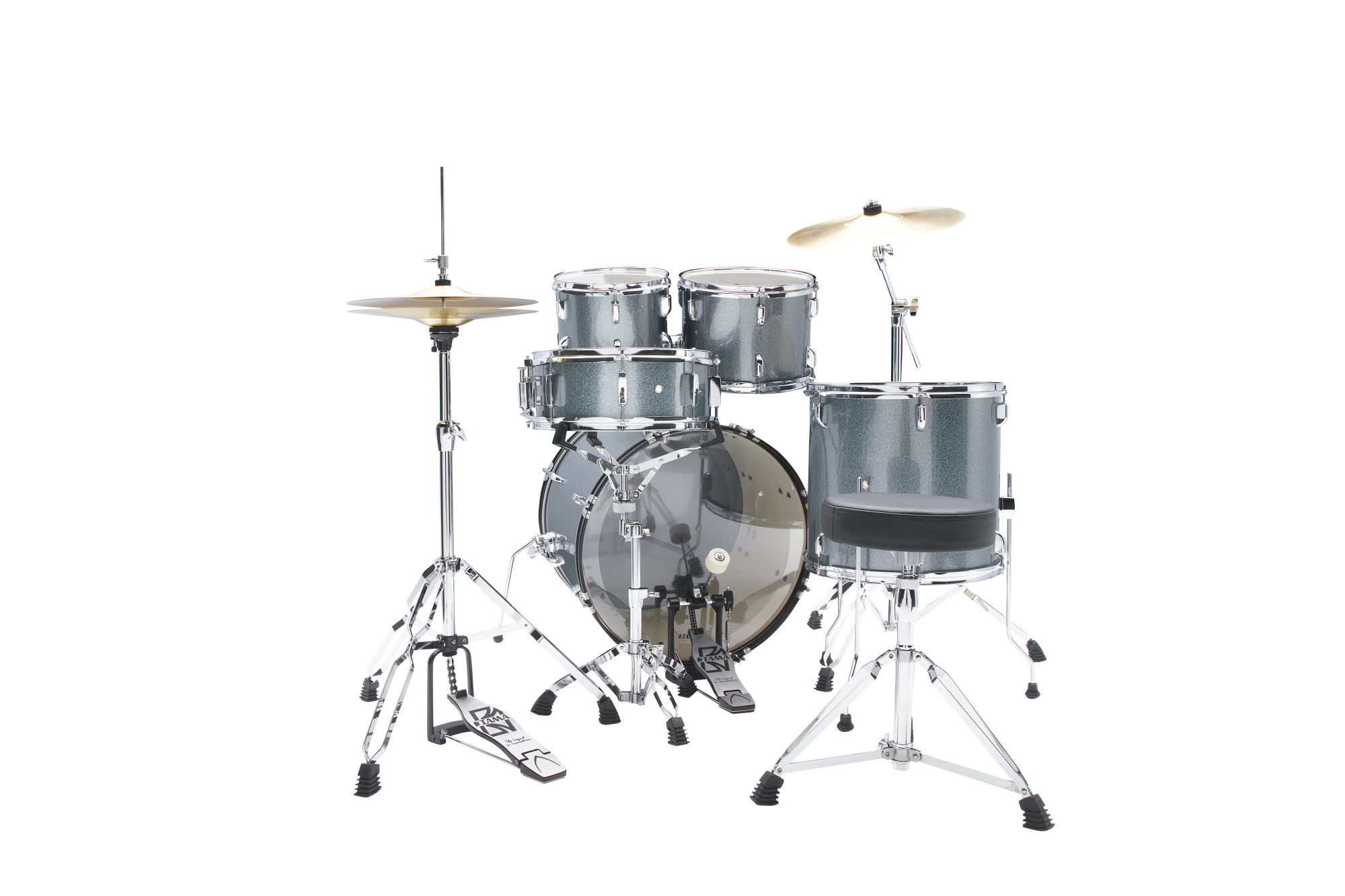Stagestar Drumkit 5 teilig (22" BD) - Sea Blue Mist/Chrom HW + MEINL Cymbals BCS Cymbal Set