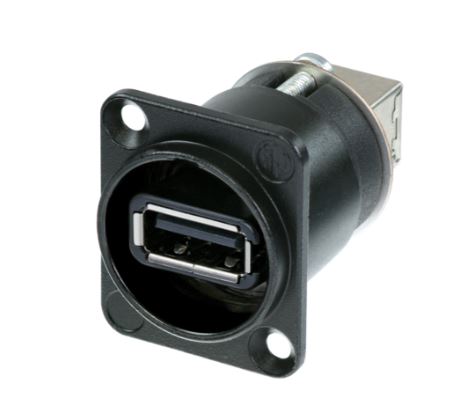 NAUSB-W-B - Reversibler USB 2.0 Adapter (Typ A und B), schwarzes D-Gehäuse