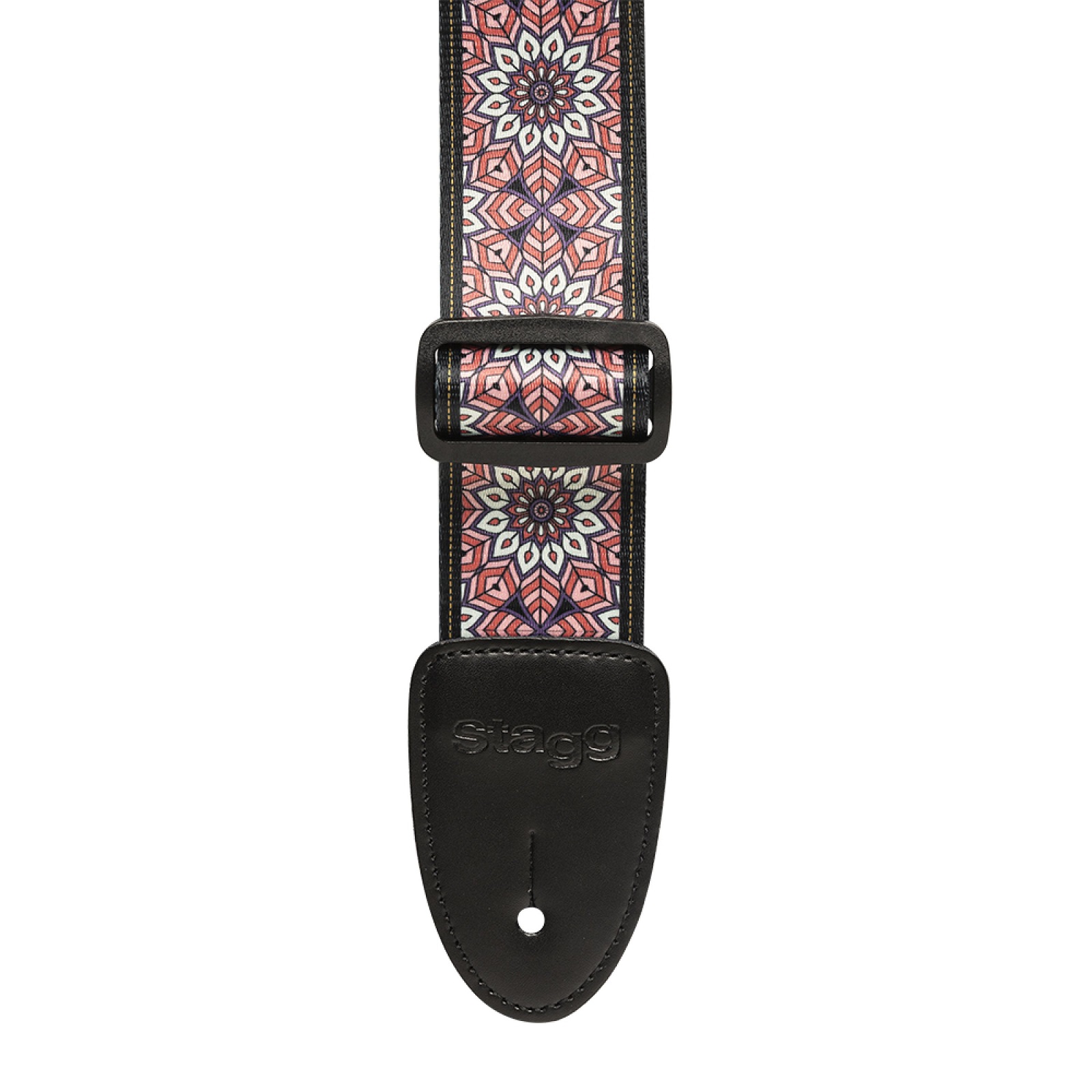 Terylen-Gitarrengurt mit Mandala-Muster, pink