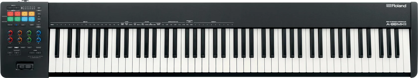 Roland A-88MKII MIDI-Keyboard frontal