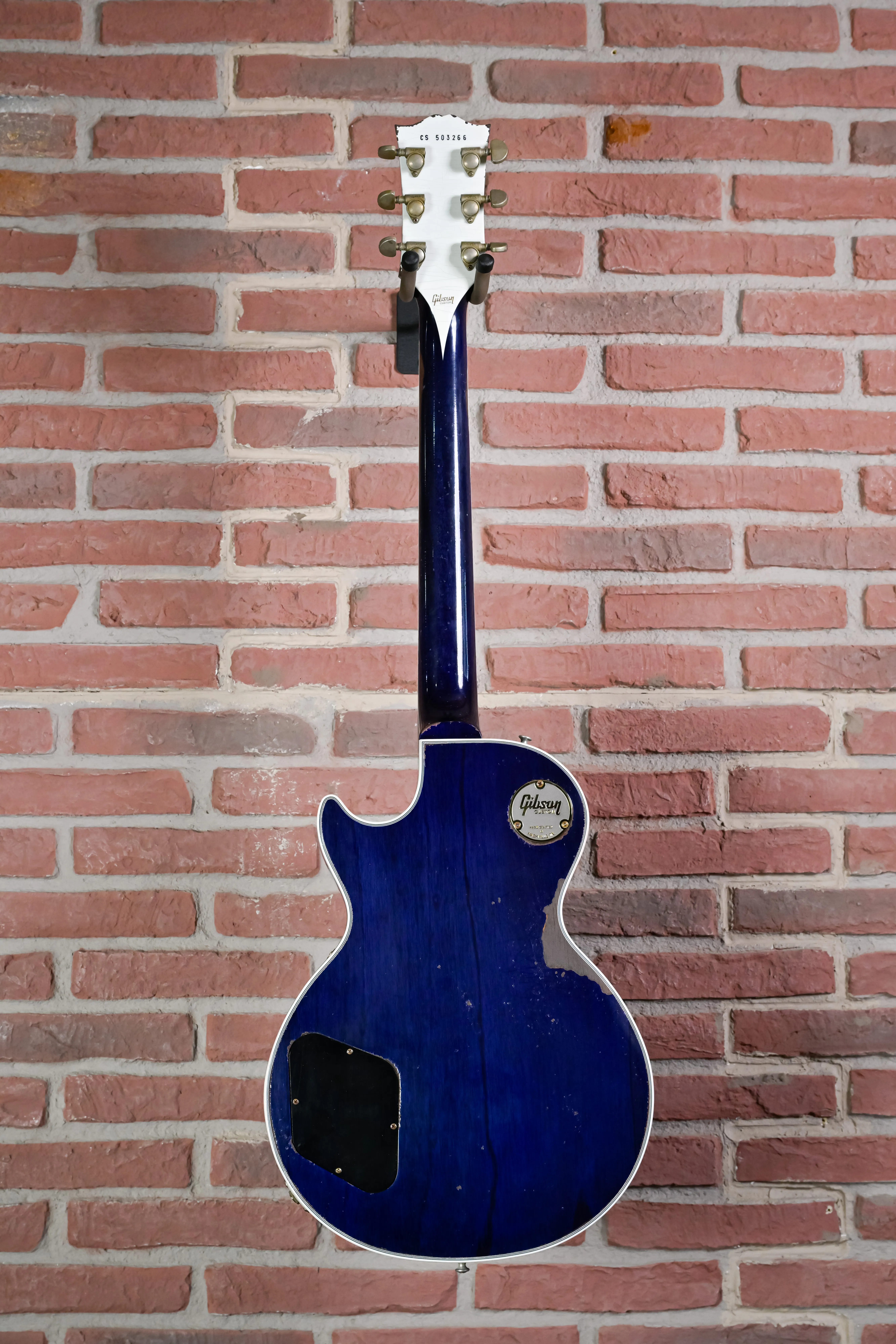 Les Paul Custom Nordic Blue Murphy Lab Heavy Aged Hinteransicht