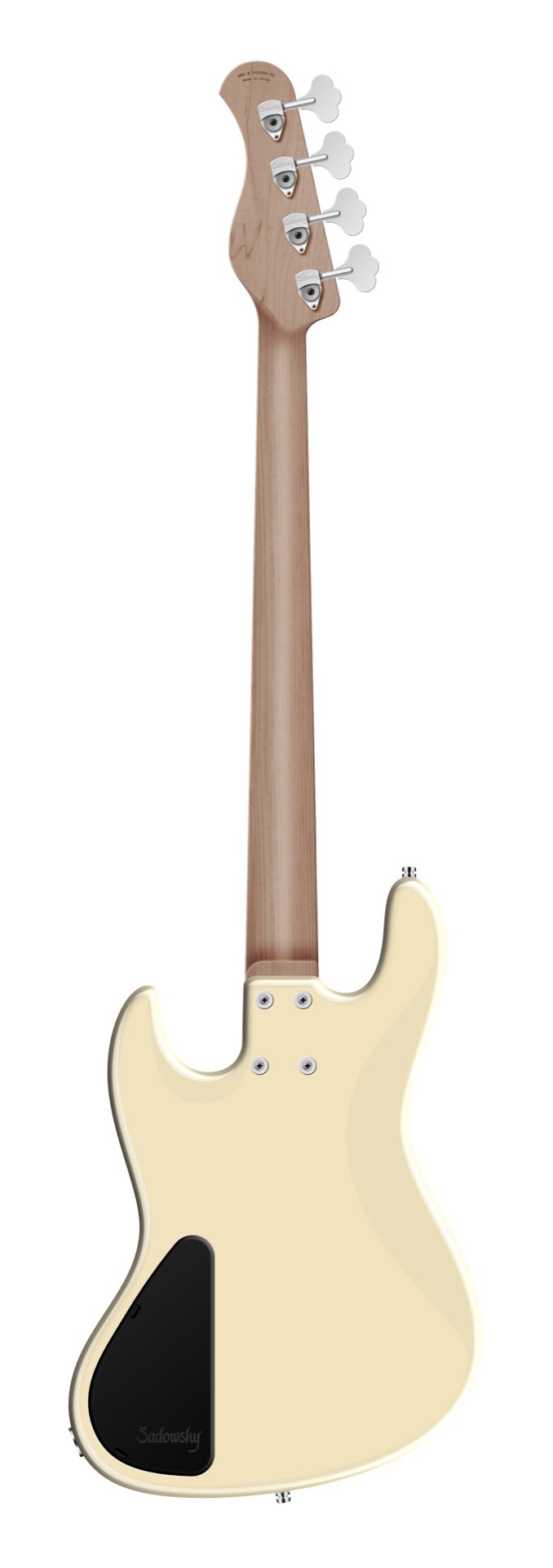 MetroExpress 21-Fret Vintage M/J Bass, Roasted Maple Fingerboard, 4-String - Solid Olympic White Hig