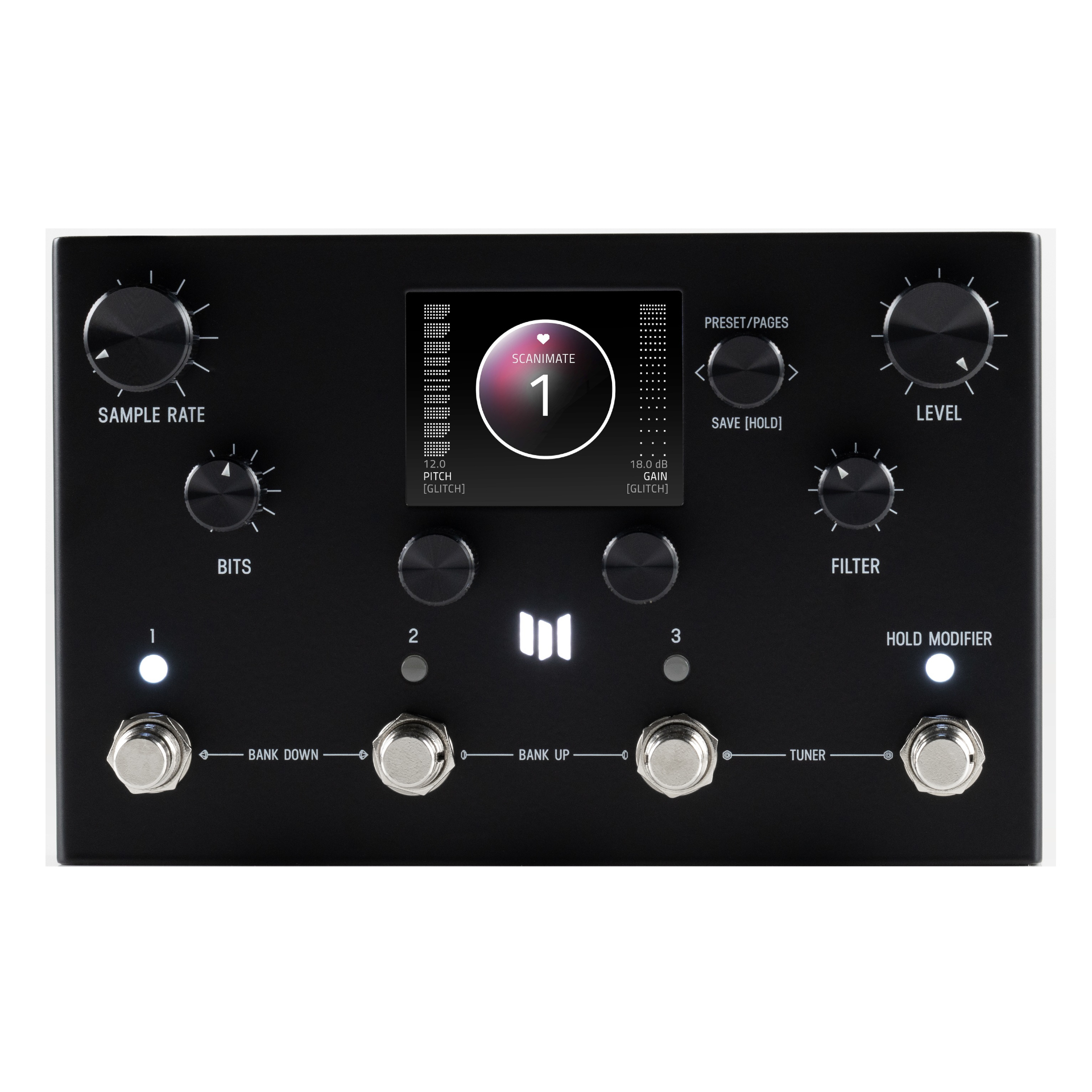 Ottobit X Modular 80s Texture Engine Pedal Black