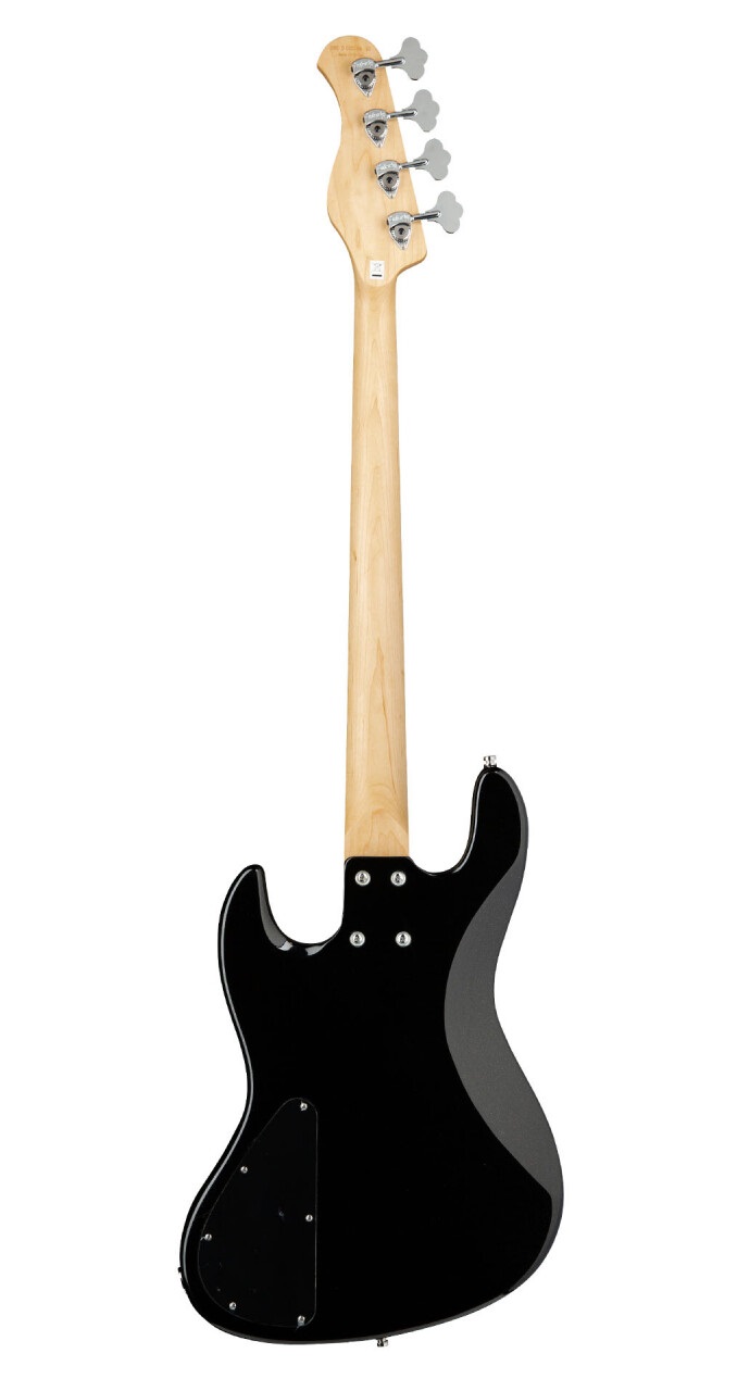 MetroExpress 21-Fret Hybrid P/J Bass, 4-String - Solid Black High Polish