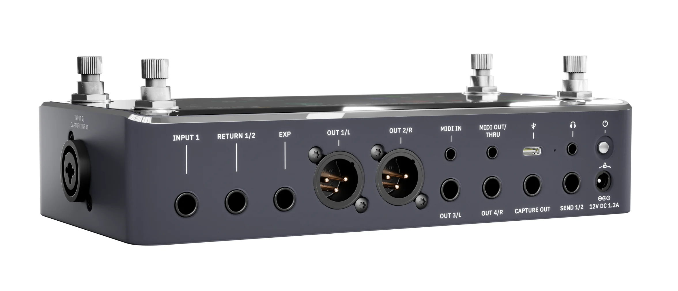 Neural DSP Quad Cortex Mini anodized aluminum chassis side view