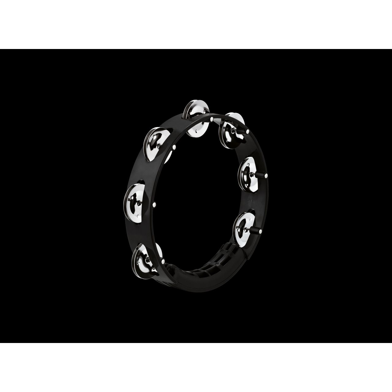 8" Headliner Tambourine einreihig, schwarz