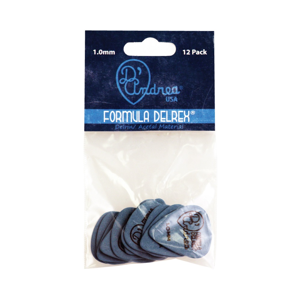 Formula Delrex Picks - 351 Shape (TPD351 1.00HV), 12 pcs Pick Pack, 1.00 mm, Blue