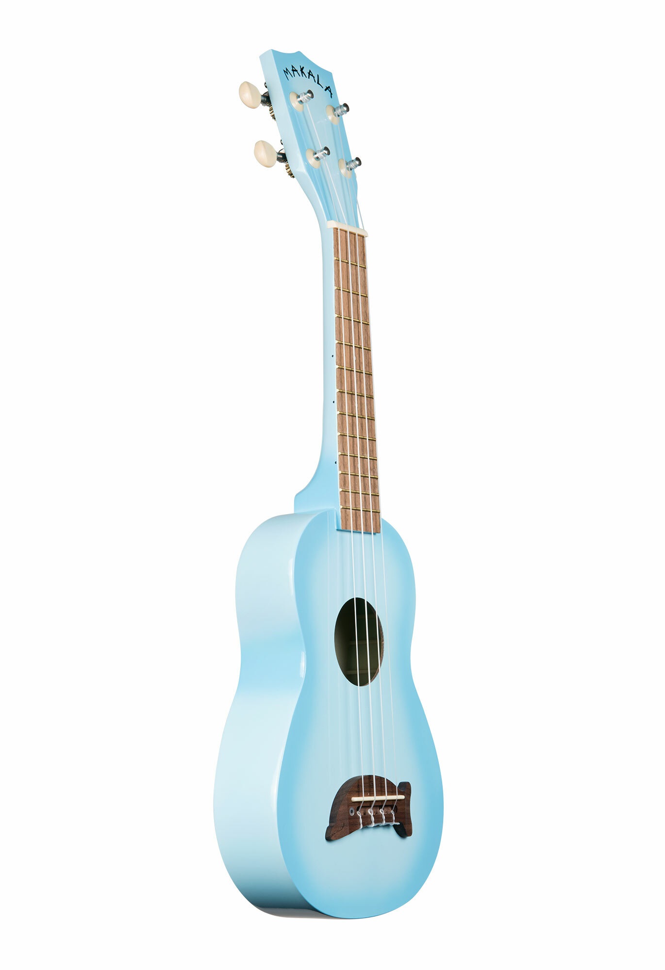 Makala Dolphin MK-SD-LBLBURST - Light Blue Burst Soprano Dolphin Ukulele, with Tote Bag
