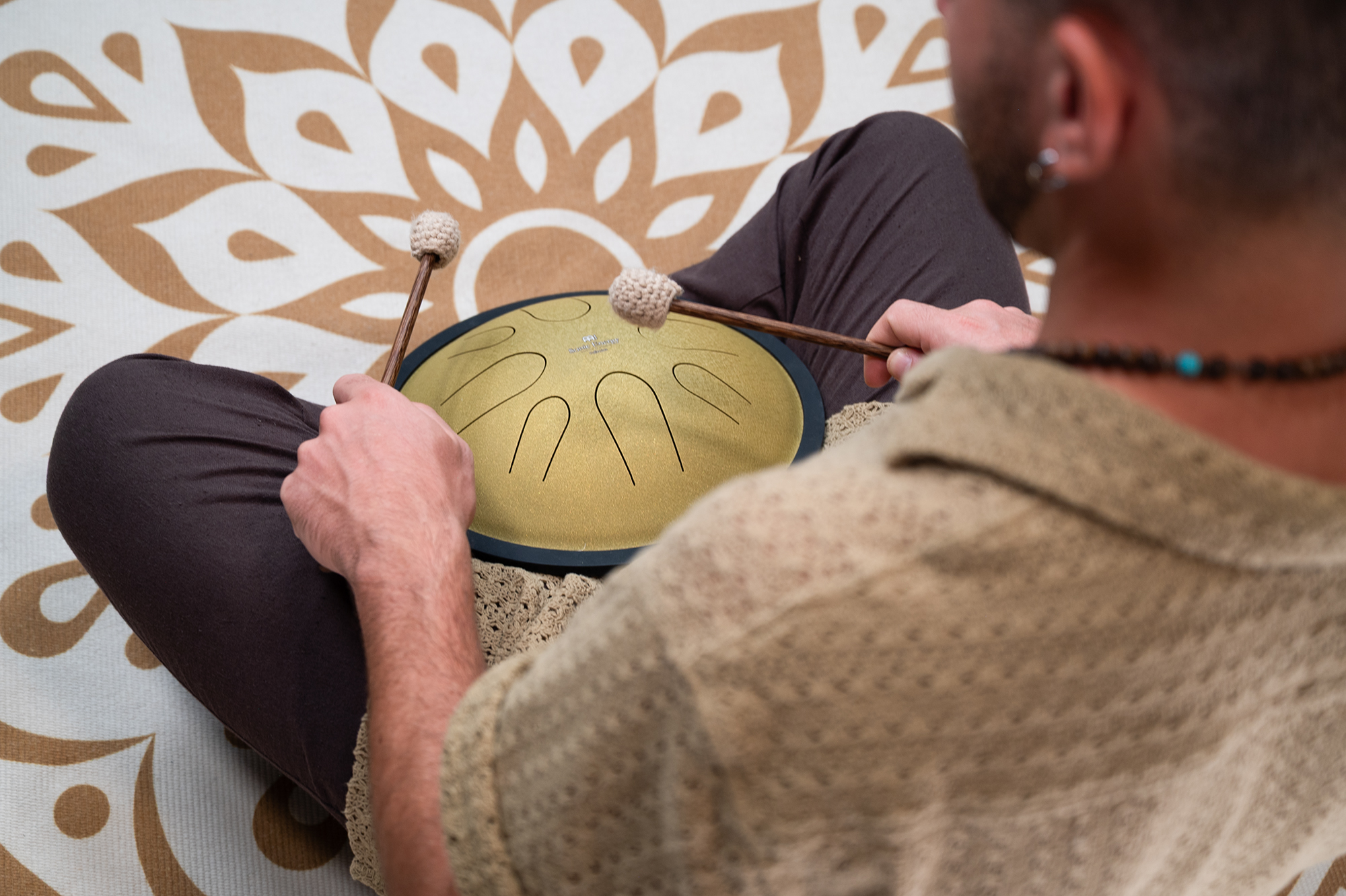 Compact Steel Tongue Drum 10" D Moll Gold - CSTD3G