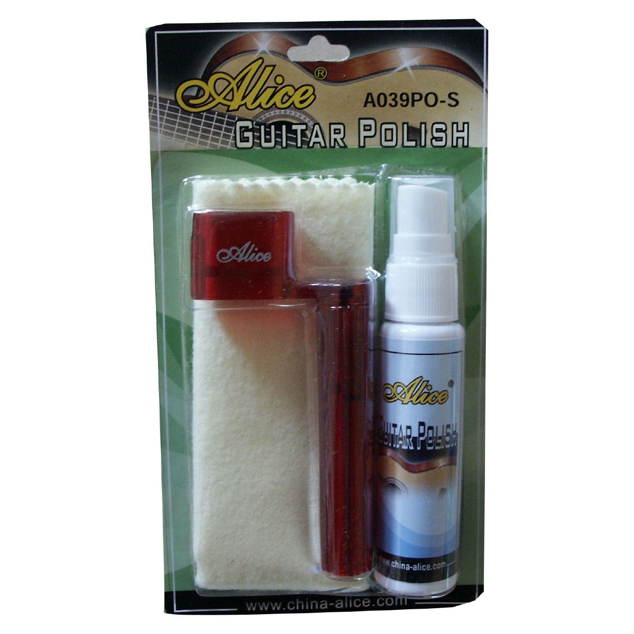 Gitarren-Pflegeset 30ml inkl. Saitenkurbel und Putztuch