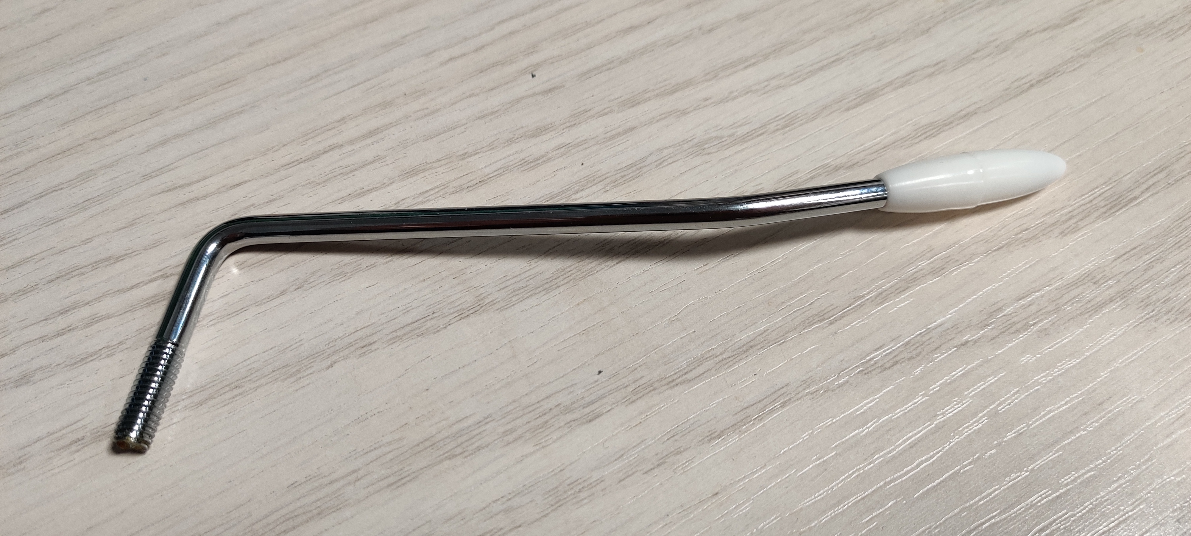 TMH6 Tremolohebel 6mm, chrom mit weißer Kappe TMH6 Tremolohebel 6mm, chrom mit weißer Kappe