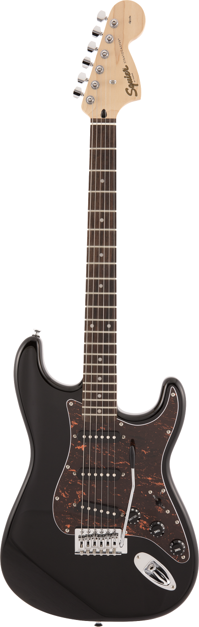 Squier FSR Affinity Stratocaster Black with Tortoise Shell Pickguard