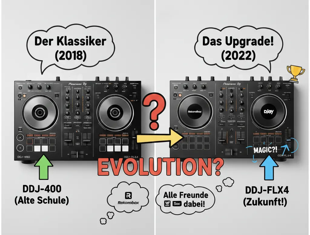 Comparison Pioneer DJ DDJ-FLX4 vs DDJ-400 Evolution